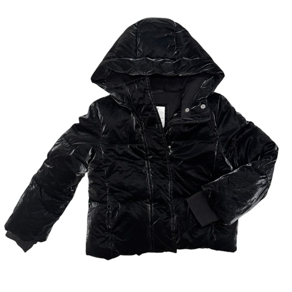 Gap Kids Nylon Shine Puffer Jacket in Black - Picture 1 of 8